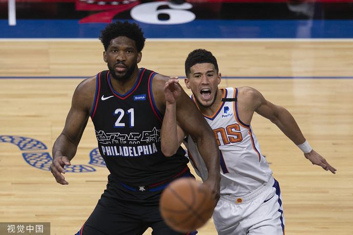 青岛队险胜广东队，恩比德带队取胜